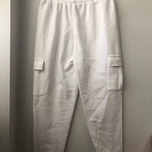 ReVamped white thick sweatpants